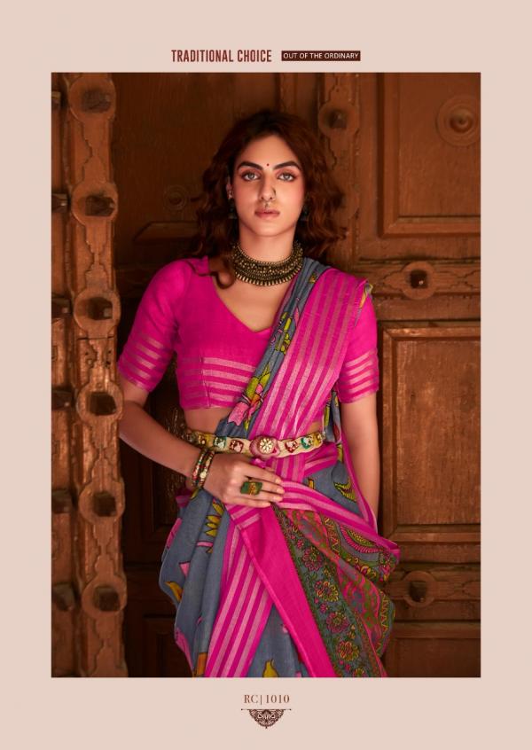 Sr Ruchika Fancy Wear Linen  Designer Saree Collection